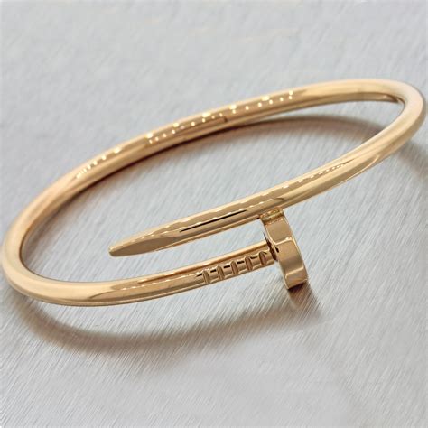 cartier juste un clou bracelet large|authentic cartier nail bracelet.